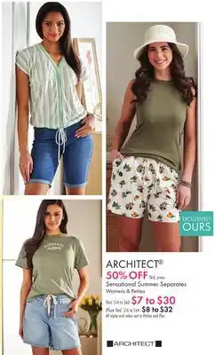 Boscov's ARCHITECT Separates Summer Separates Womens & Petites offer