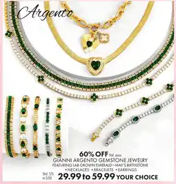 Boscov's GIANNI ARGENTO GEMSTONE JEWELRY offer