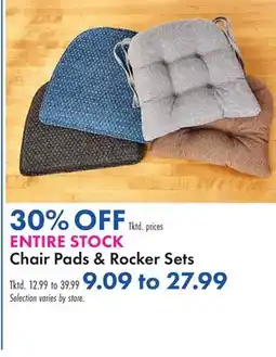 Boscov's Chair Pads & Rocker Sets offer
