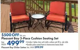 Boscov's Pleasant Bay 3-Piece Cushion Seating Set offer