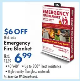 Boscov's Emergency Fire Blanket offer