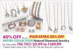 Boscov's ENTIRE COLLECTION Natural Diamond Jewelry offer