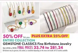 Boscov's GEMSTONE CLASSICS Fine Birthstone Jewelry offer