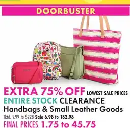 Boscov's CLEARANCE Handbags & Small Leather Goods offer