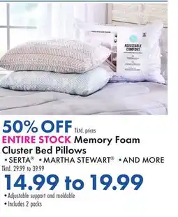 Boscov's Memory Foam Cluster Bed Pillows offer