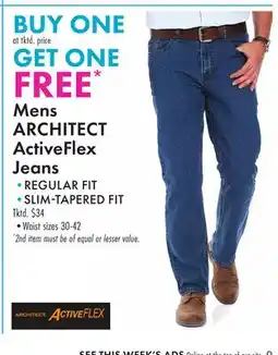 Boscov's Mens ARCHITECT ActiveFlex Jeans offer