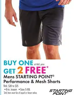 Boscov's Mens STARTING POINT Performance & Mesh Shorts offer