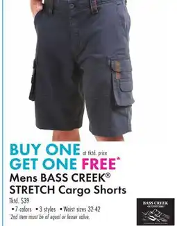 Boscov's Mens BASS CREEK STRETCH Cargo Shorts offer
