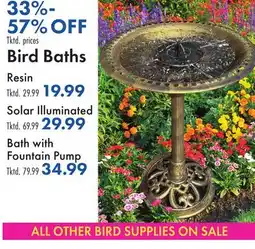 Boscov's Bird Baths offer