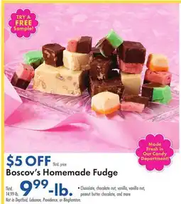 Boscov's Boscov's Homemade Fudge offer