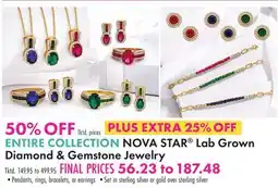 Boscov's NOVA STAR Lab Grown Diamond & Gemstone Jewelry offer