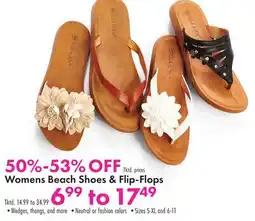 Boscov's Womens Beach Shoes & Flip-Flops offer