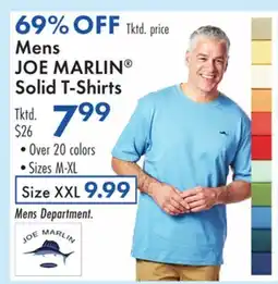 Boscov's Mens JOE MARLIN Solid T-Shirts offer