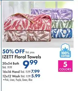 Boscov's IZETT Floral Towels offer