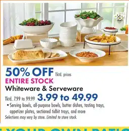 Boscov's Whiteware & Serveware offer