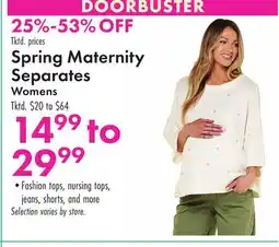 Boscov's Spring Maternity Separates offer
