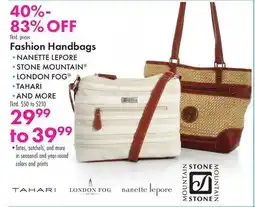 Boscov's Fashion Handbags offer