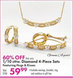 Boscov's 1/10 cttw. Diamond 4—Piece Sets offer