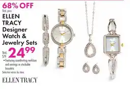 Boscov's ELLEN TRACY Designer Watch & Jewelry Sets offer