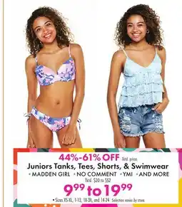 Boscov's Juniors Tanks, Tees, Shorts, & Swimwear offer