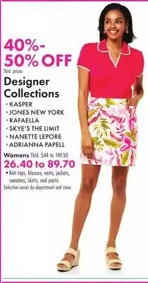 Boscov's Designer Collections offer