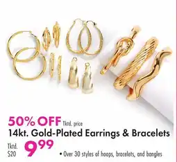 Boscov's 14kt. Gold-Plated Earrings & Bracelets offer