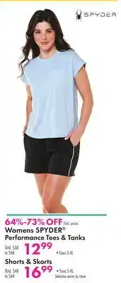 Boscov's Womens SPYDER Performance Tees & Tanks offer