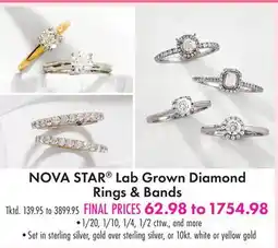 Boscov's NOVA STAR Lab Grown Diamond Rings & Bands offer
