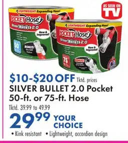 Boscov's SILVER BULLET 2.0 Pocket 50-ft. or 75-ft. Hose offer