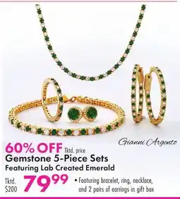Boscov's Gemstone 5-Piece Sets Featuring Lab Created Emerald offer