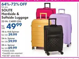 Boscov's SOLITE Hardside & Softside Luggage 22-IN. CARRY-ON offer
