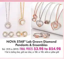 Boscov's NOVA STAR Lab Grown Diamond Pendants offer