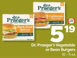 Weis Markets Dr. Praeger's Vegetable or Bean Burgers offer