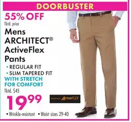 Boscov's Mens ARCHITECT ActiveFlex Pants offer