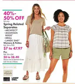 Boscov's Spring Related Separates offer