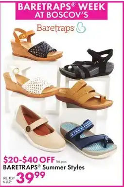 Boscov's BARETRAPS Summer Styles offer