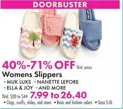 Boscov's Womens Slippers offer