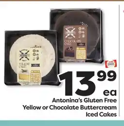 Weis Markets Antonina's Gluten Free Yellow or Chocolate Buttercream Iced Cakes offer