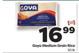 Weis Markets Goya Medium Grain Rice offer