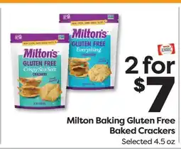 Weis Markets Milton Baking Gluten Free Baked Crackers offer
