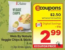 Weis Markets Weis By Nature Veggie Chips & Sticks offer