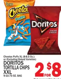 C Town DORITOS TORTILLA CHIPS XXL 9-10.75 OZ. BAG offer