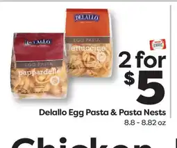 Weis Markets Delallo Egg Pasta & Pasta Nests offer