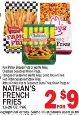 C Town NATHAN'S FRENCH FRIES offer