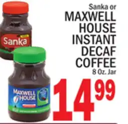 C Town MAXWELL HOUSE INSTANT DECAF COFFEE offer