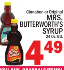 C Town MRS. BUTTERWORTH'S SYRUP offer