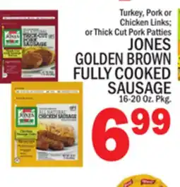 C Town JONES GOLDEN BROWN FULLY COOKED SAUSAGE offer