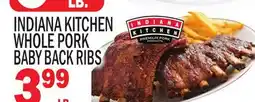 C Town INDIANA KITCHEN WHOLE PORK BABY BACK RIBS offer