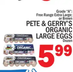 C Town PETE & GERRY'S ORGANIC LARGE EGGS offer