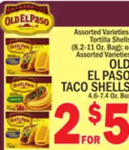 C Town OLD EL PASO TACO SHELLS 4.6-7.4 Oz. Box offer